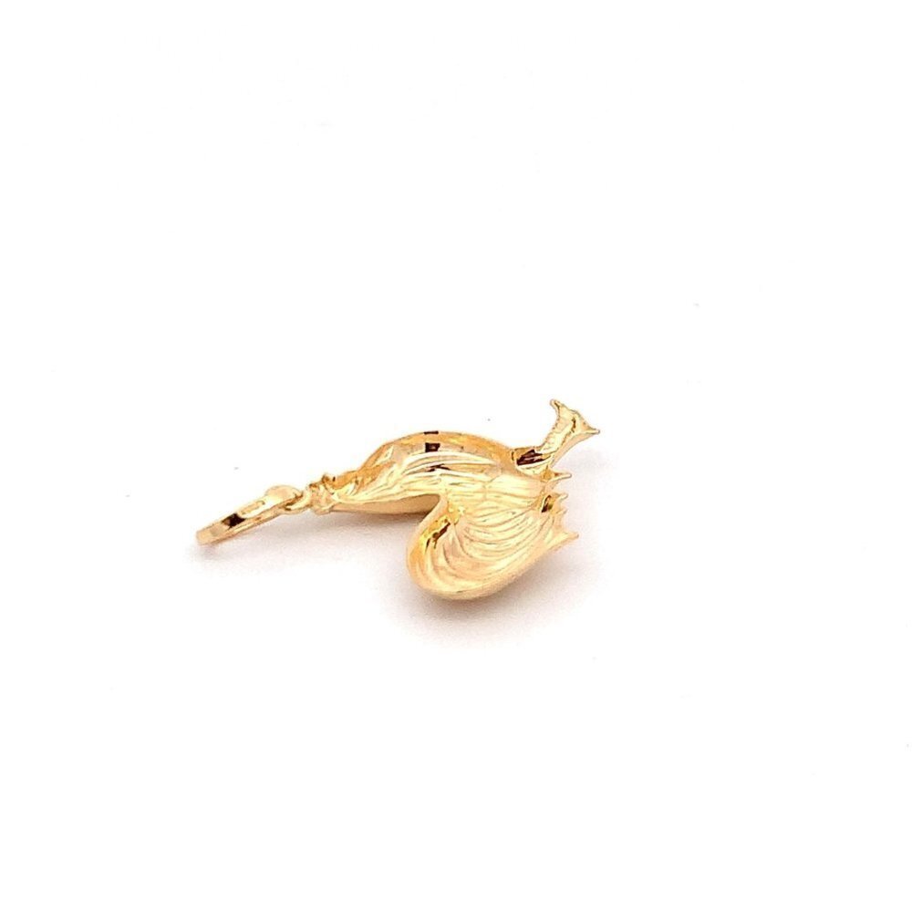 18K Yellow Gold Pendant Rooster Chicken 1.40 grams - Picture 9 of 13